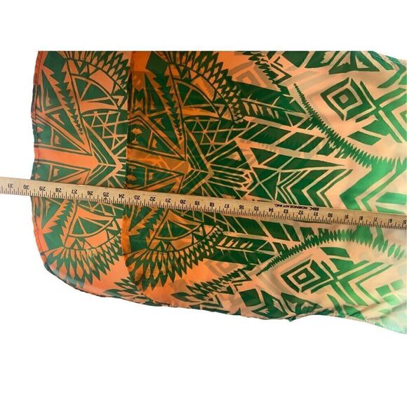 Love  marks Aztec bright colored sleeveles sheer blouse hi low hem - Picture 7 of 9